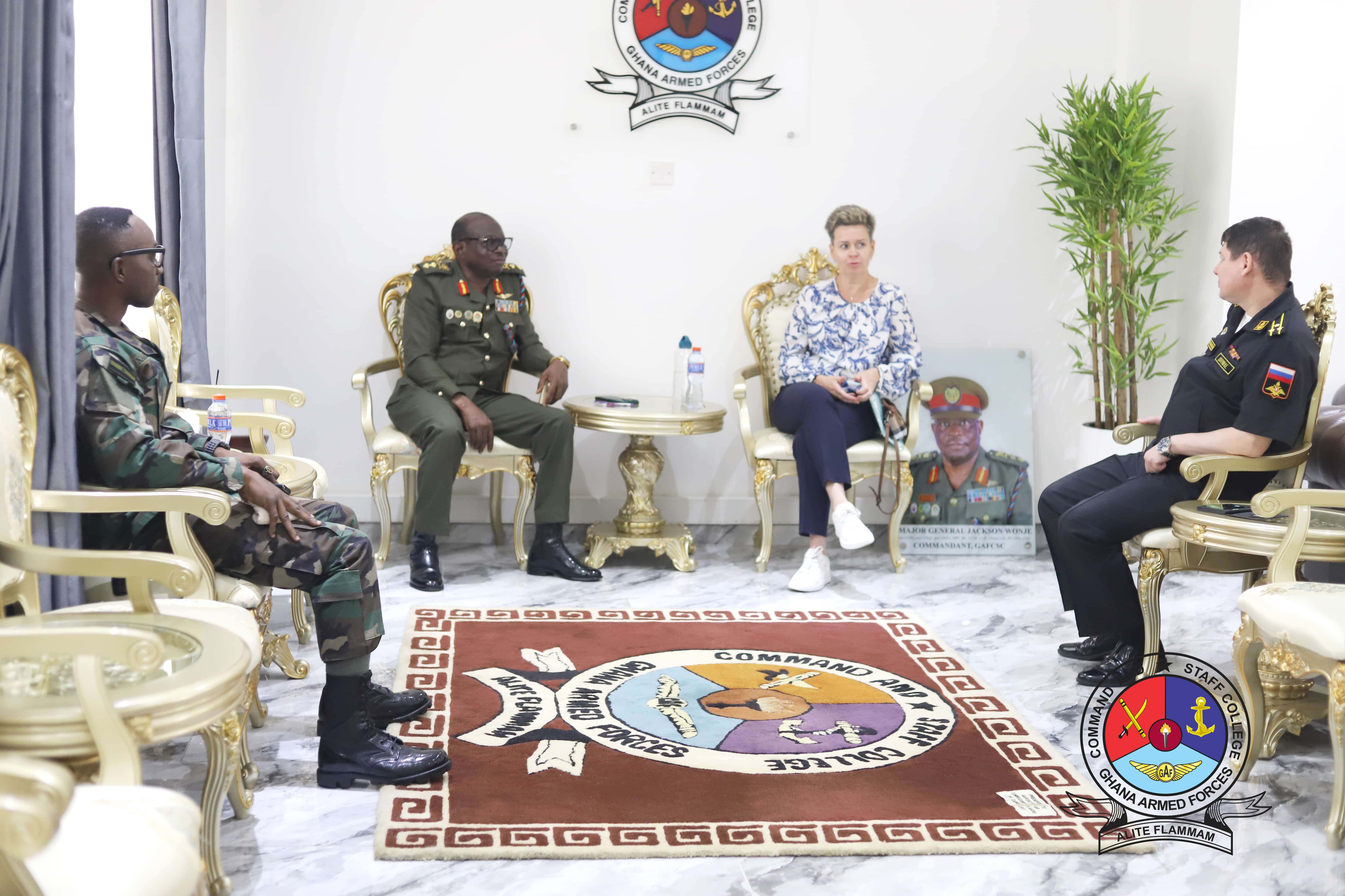 DELEGATION FROM RUSSIAN EMBASSY PAYS COURTESY CALL ON GAFCSC COMMANDANT